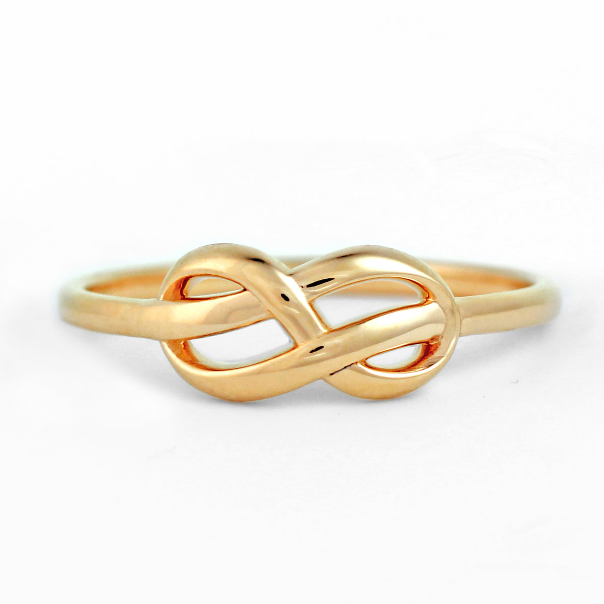 infinity ring knot promise ring in 14k gold