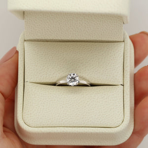 G&D Unique Designs solitare engagement ring with moissanite