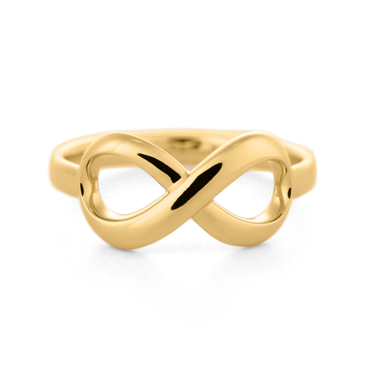 thick infinity ring in solid gold