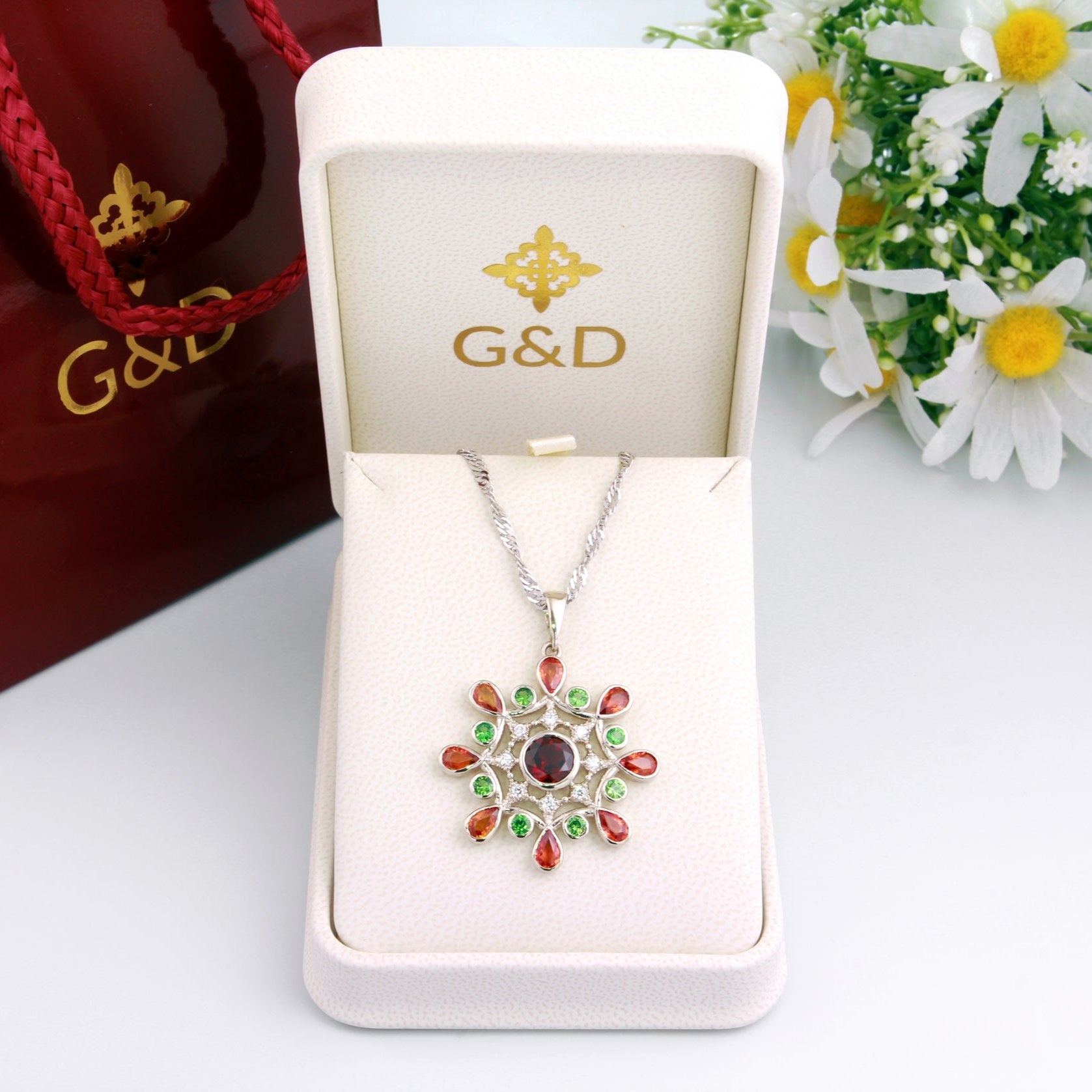 Luxury Flower  Statement Pendant Gold