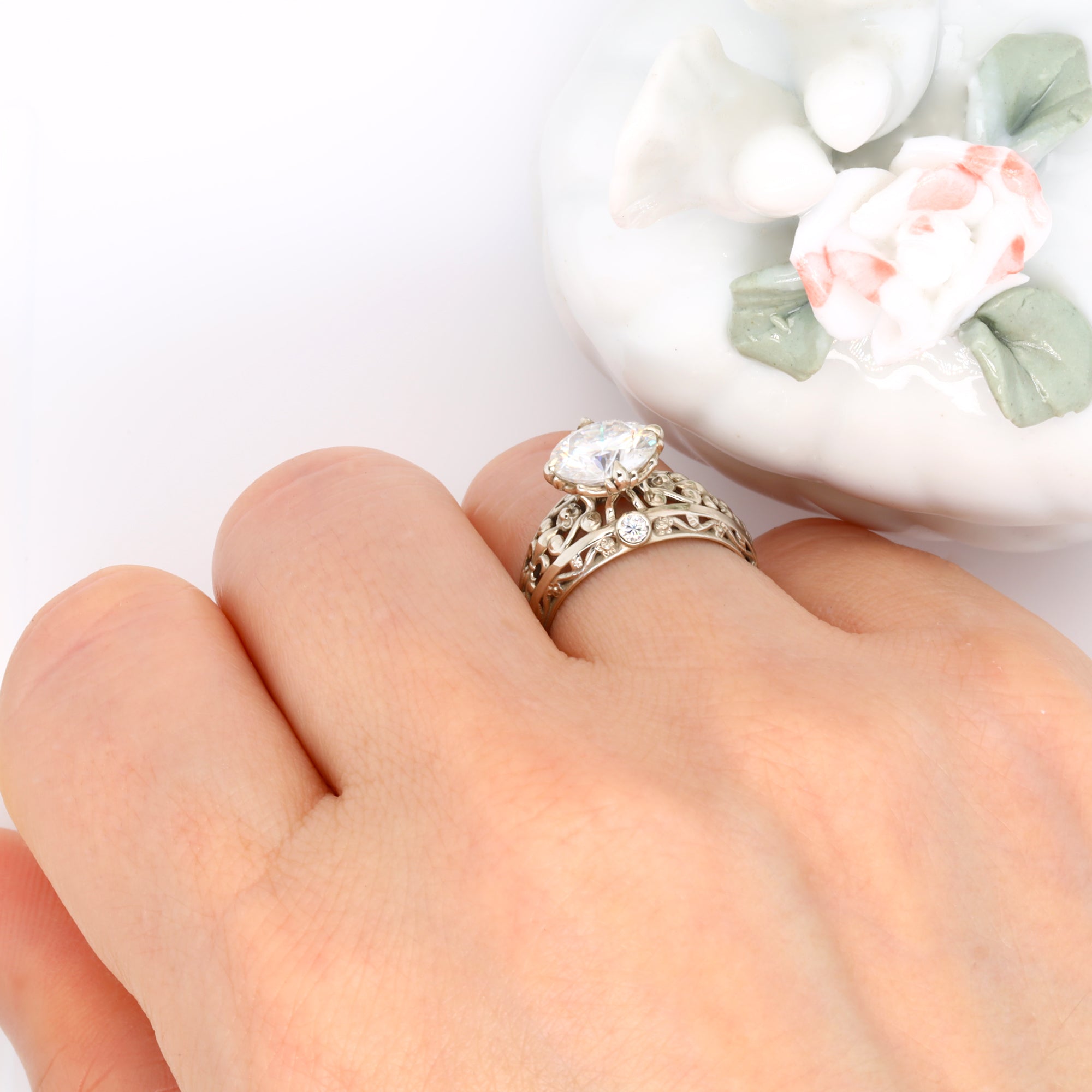 1.2ct Infinity Moissanite Engagement Ring