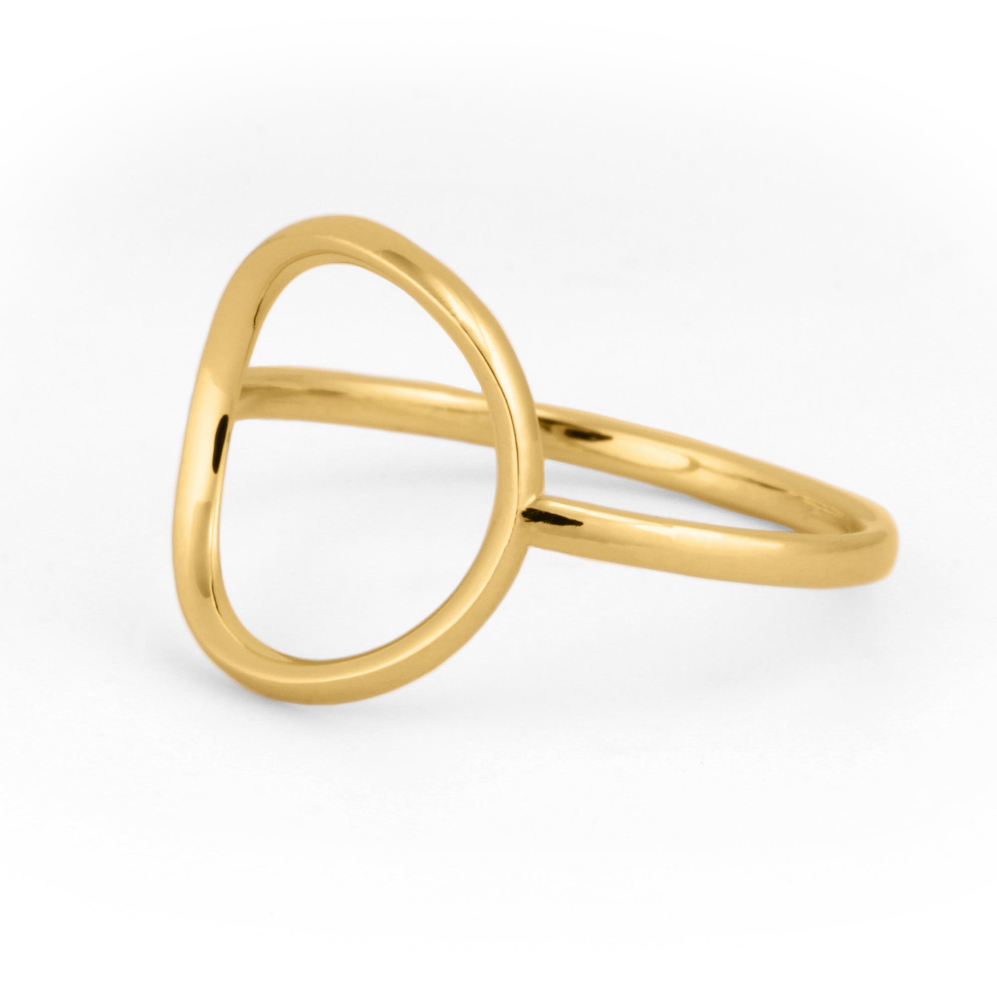 karma ring in yellow gold