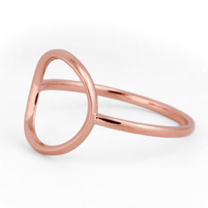 open circle karma ring in rose gold