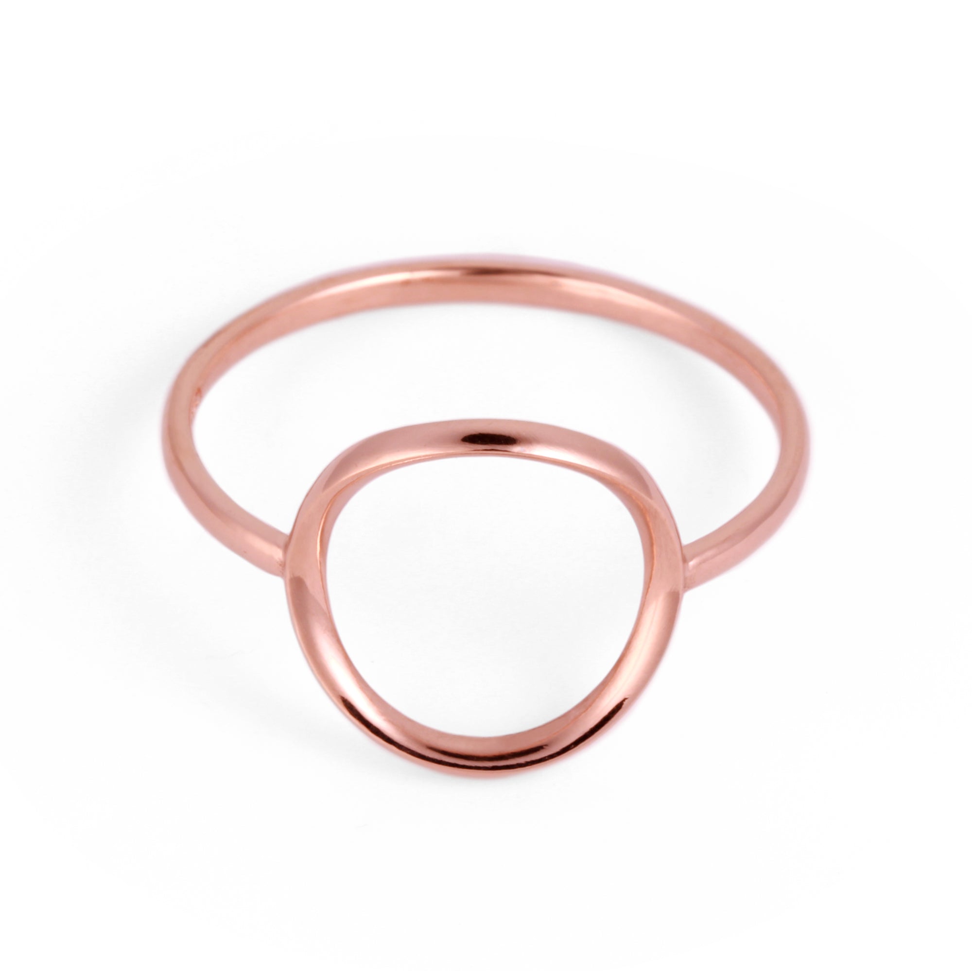 open circle ring Karma rose gold