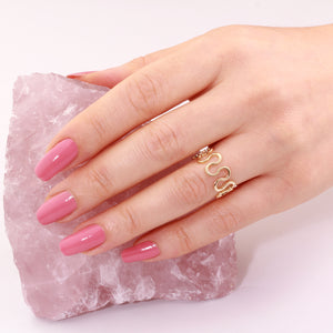 zig zag wave band ring gold