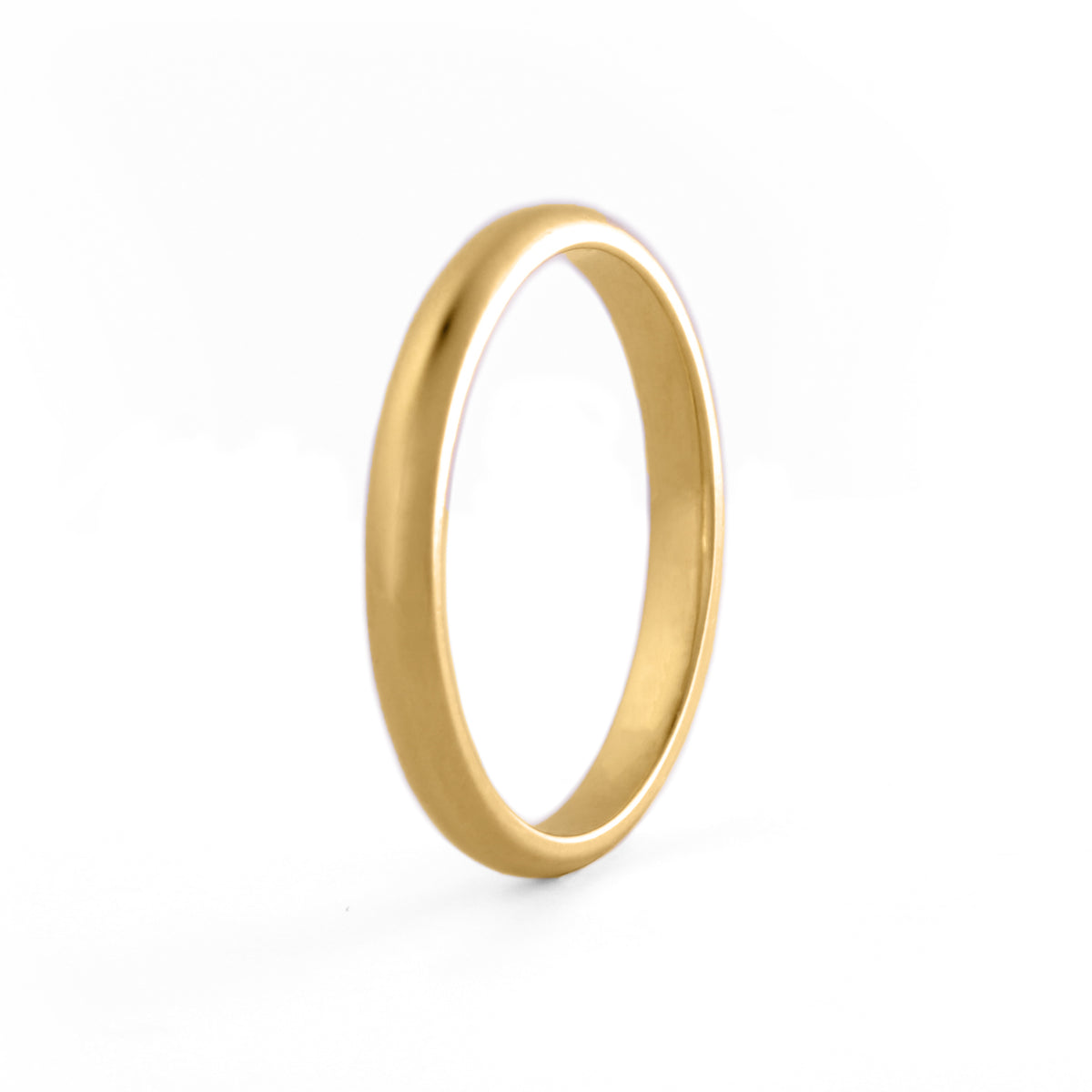  gold wedding ring 2mm, 14K wedding band, yellow gold 