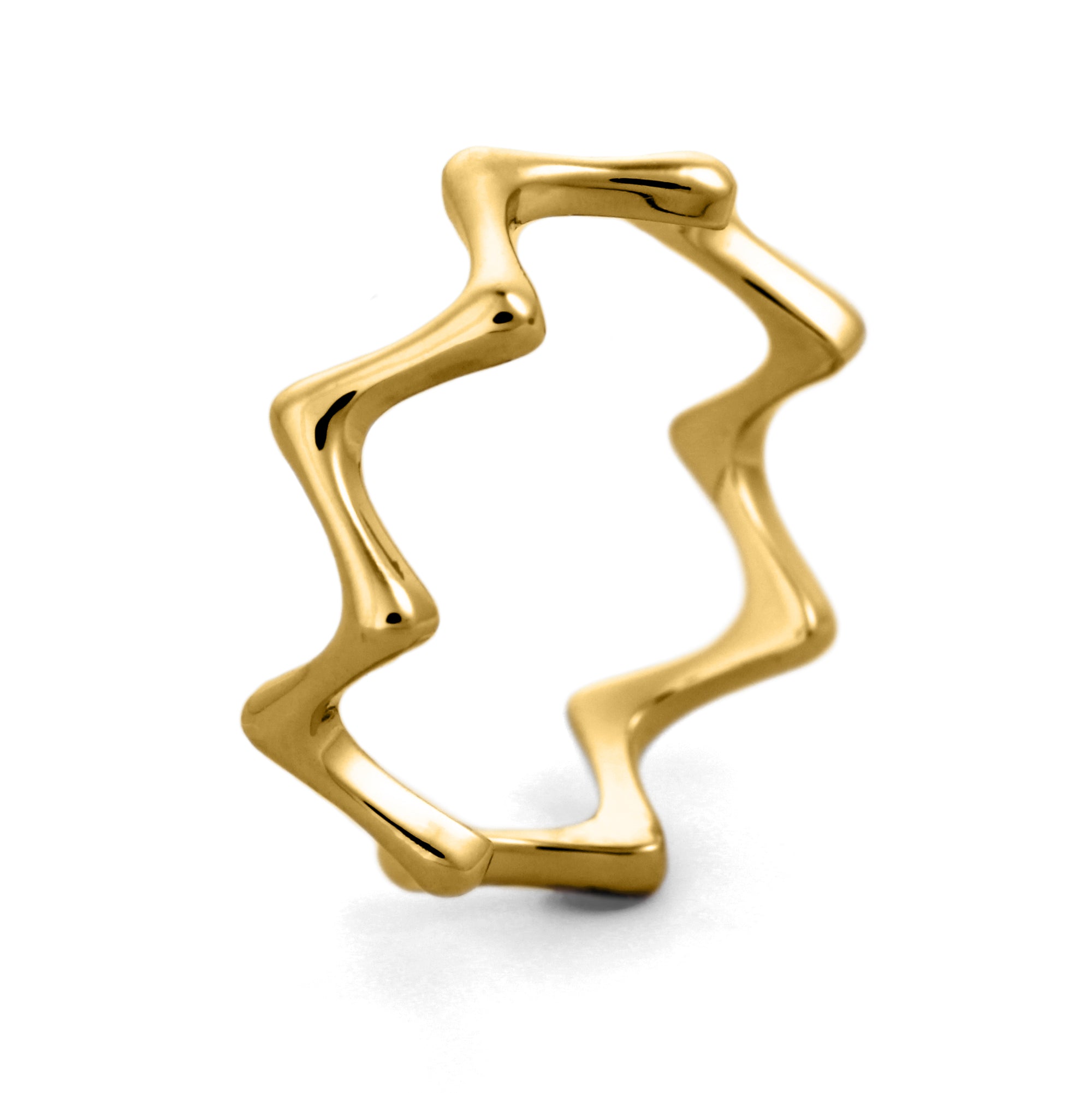 zig zag ring in gold