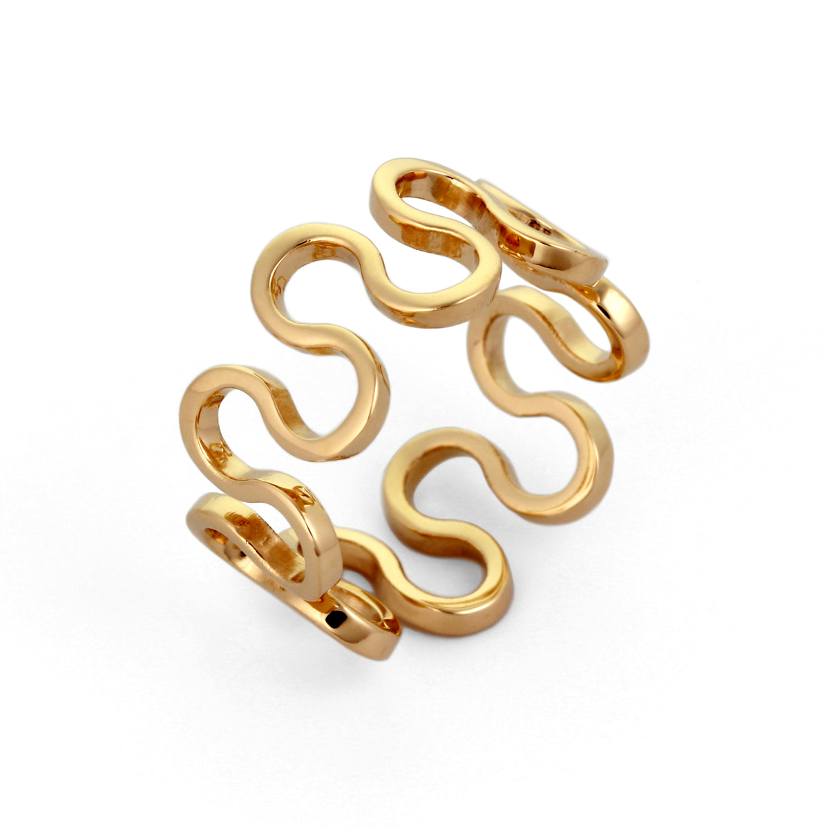 Wave zig zag ring